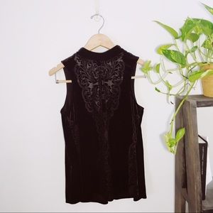 Gypsies and Moondust | Black Velvet Detailed Shirt